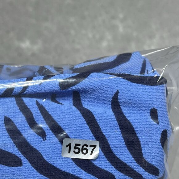 Eliza J Dress 20W Periwinkle Blue Animal Print Zebra Stripe Ruffle Sleeve Dress - Picture 13 of 13